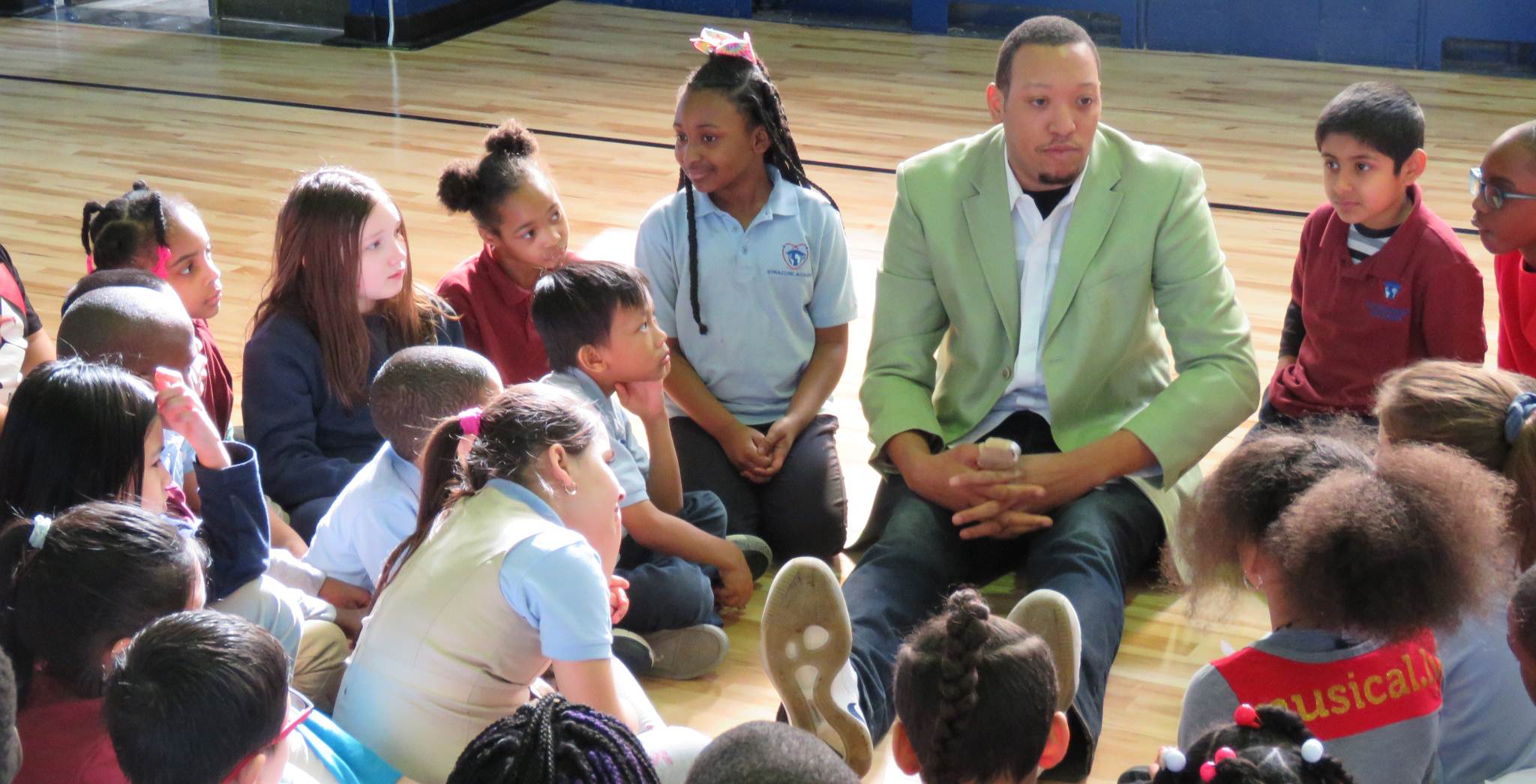 Former Syracuse University Basketball Player Mookie Jones Sits with Citizenship Academy Scholars during Black History Month Former Syracuse University Basketball Player Mookie Jones Sits with Citizenship Academy Scholars during Black History Month